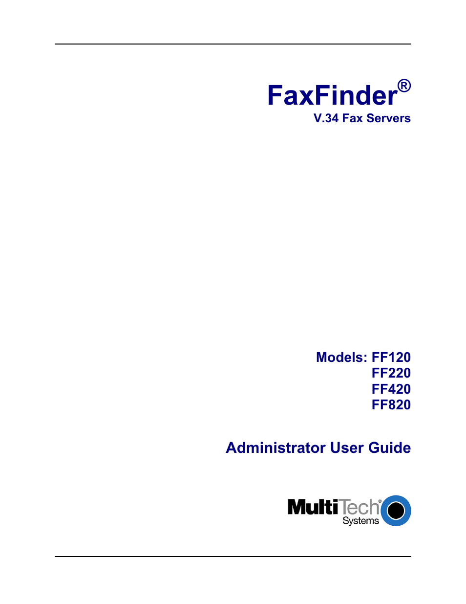 Multi-Tech Systems FAX FINDER FF220 User Manual | 205 pages