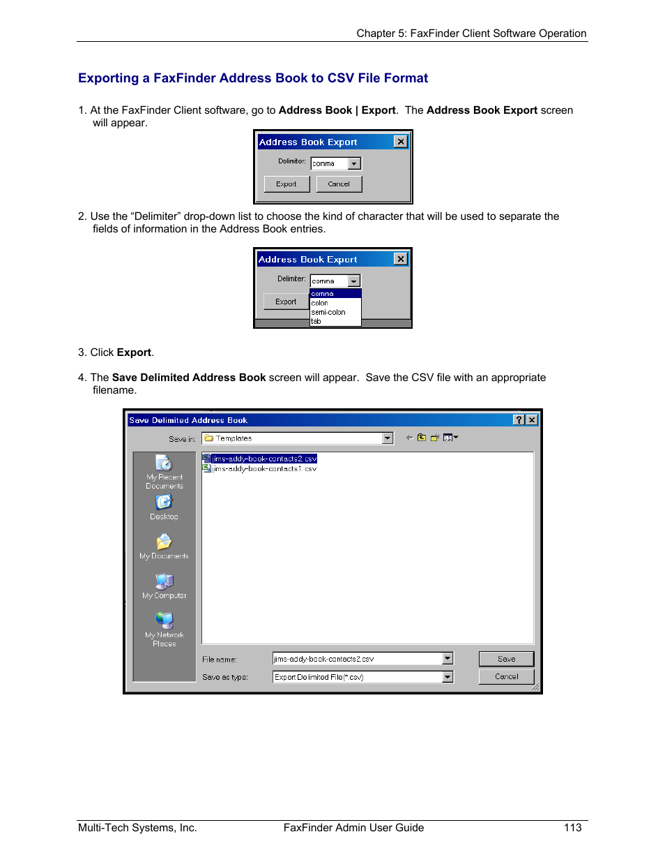Multi-Tech Systems FAX FINDER FF220 User Manual | Page 113 / 205