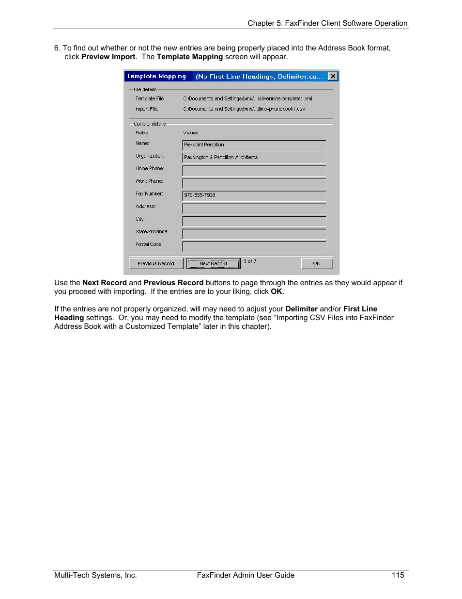 Multi-Tech Systems FAX FINDER FF220 User Manual | Page 115 / 205