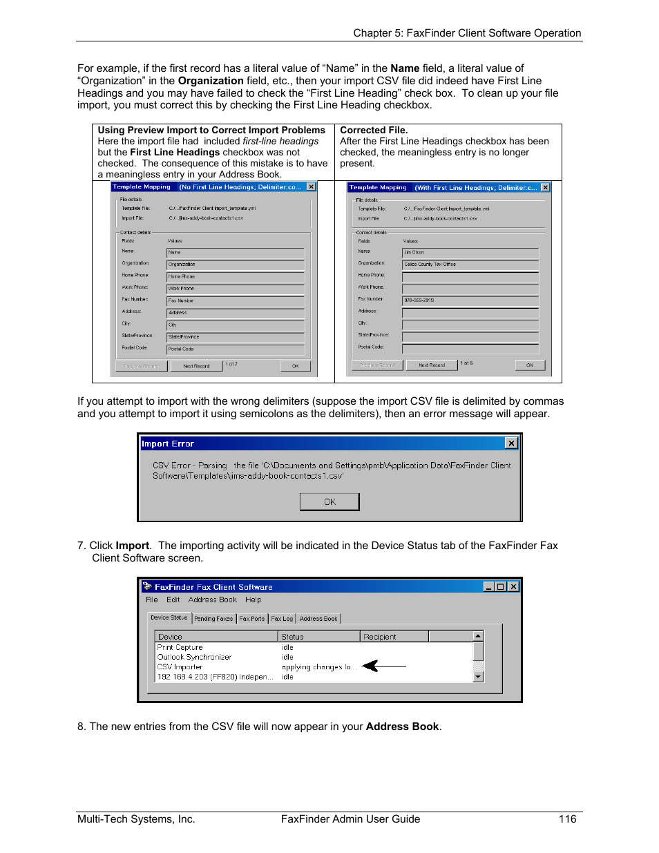 Multi-Tech Systems FAX FINDER FF220 User Manual | Page 116 / 205