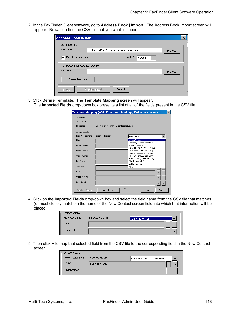 Multi-Tech Systems FAX FINDER FF220 User Manual | Page 118 / 205