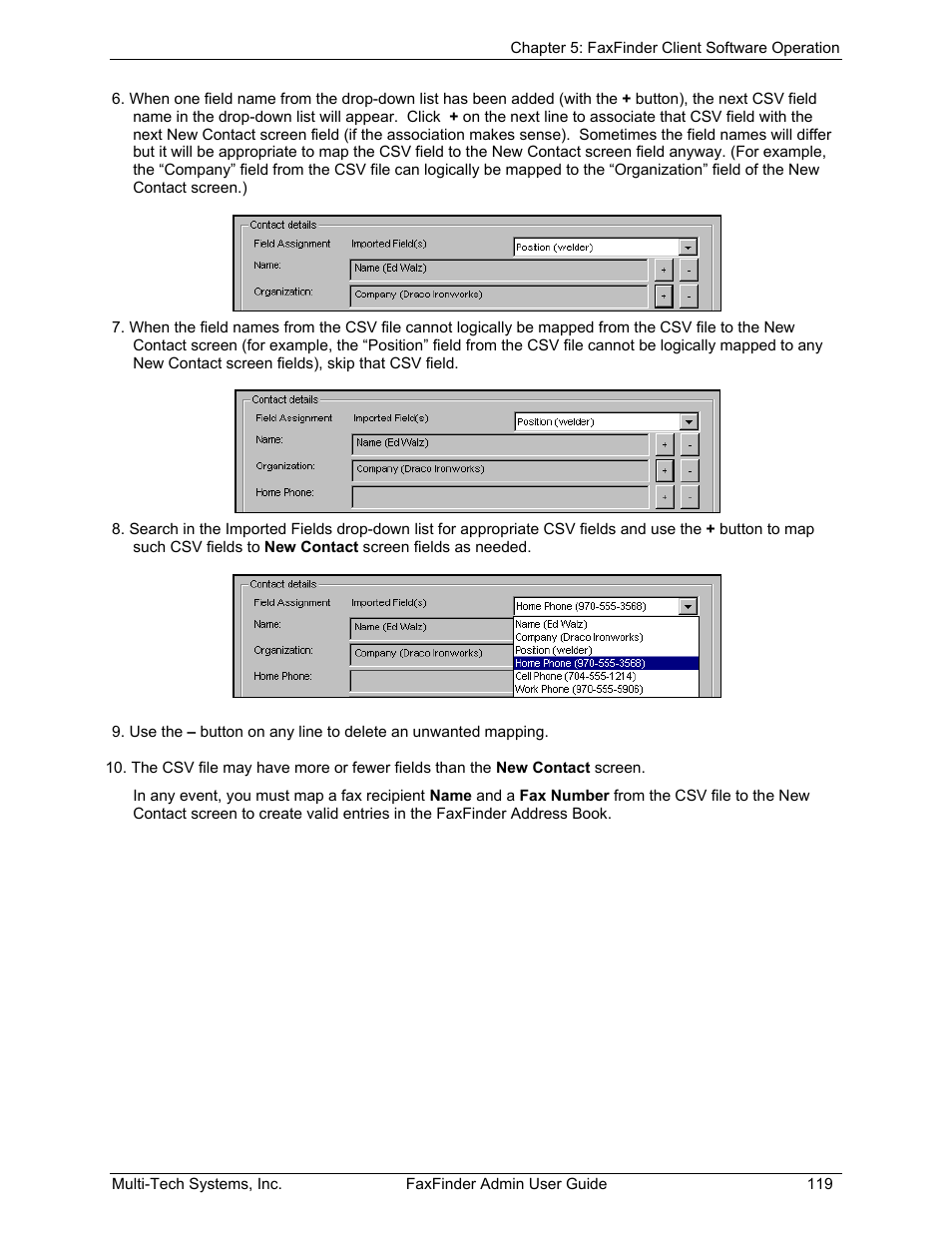 Multi-Tech Systems FAX FINDER FF220 User Manual | Page 119 / 205