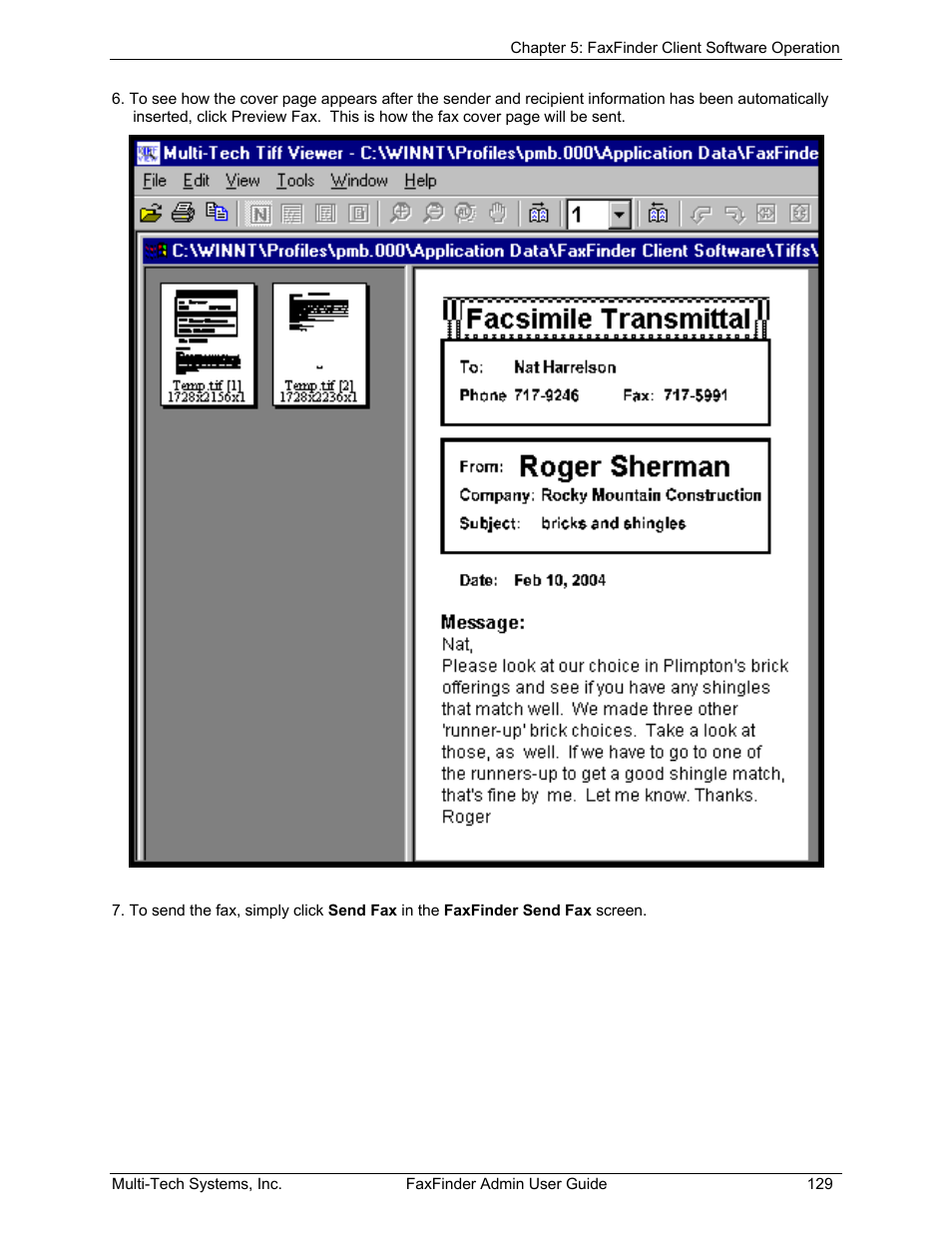Multi-Tech Systems FAX FINDER FF220 User Manual | Page 129 / 205