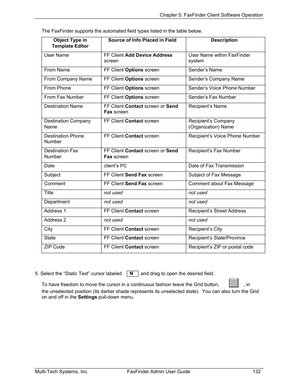 Multi-Tech Systems FAX FINDER FF220 User Manual | Page 132 / 205