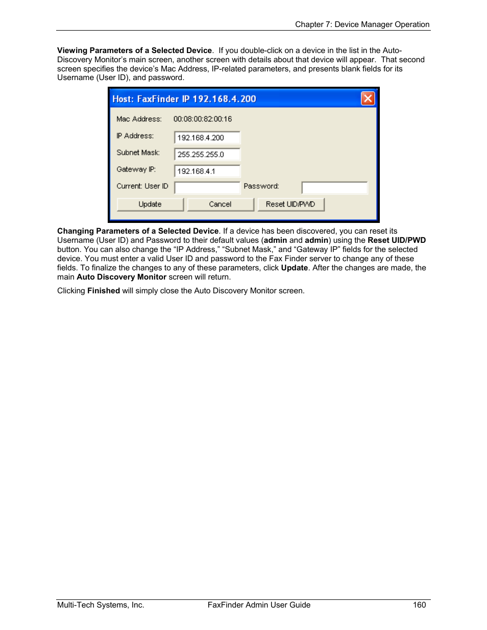 Multi-Tech Systems FAX FINDER FF220 User Manual | Page 160 / 205