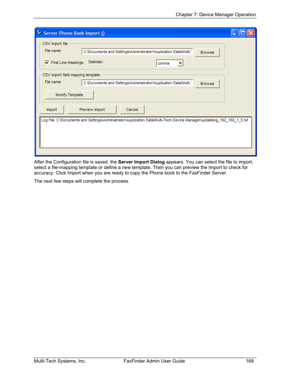 Multi-Tech Systems FAX FINDER FF220 User Manual | Page 168 / 205