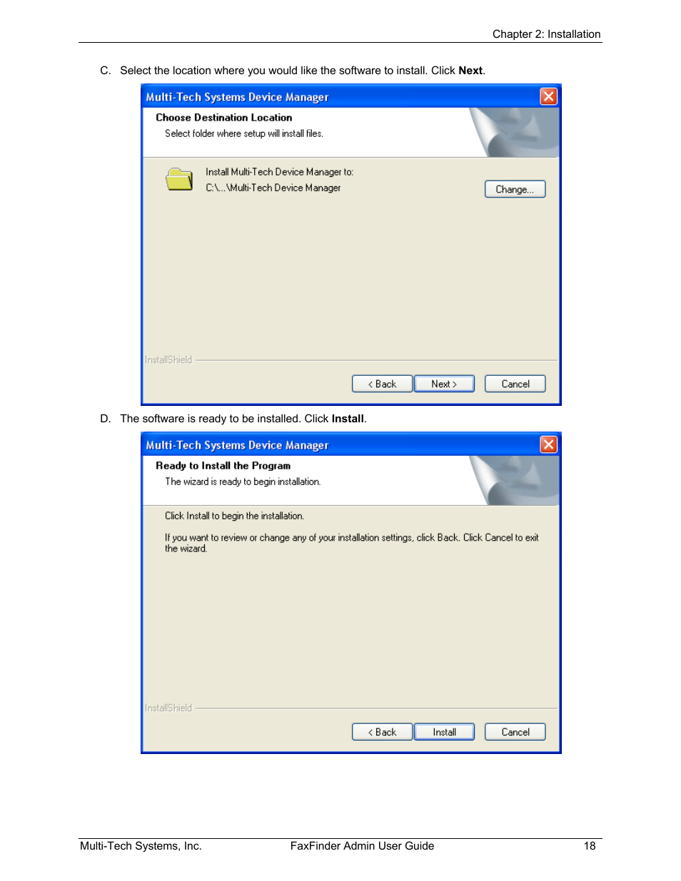 Multi-Tech Systems FAX FINDER FF220 User Manual | Page 18 / 205