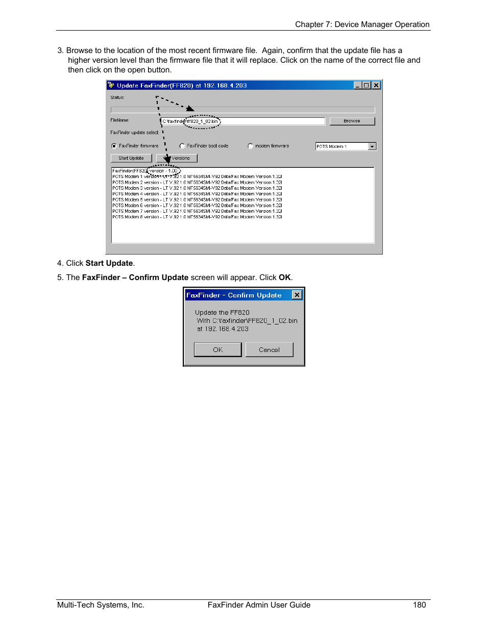 Multi-Tech Systems FAX FINDER FF220 User Manual | Page 180 / 205
