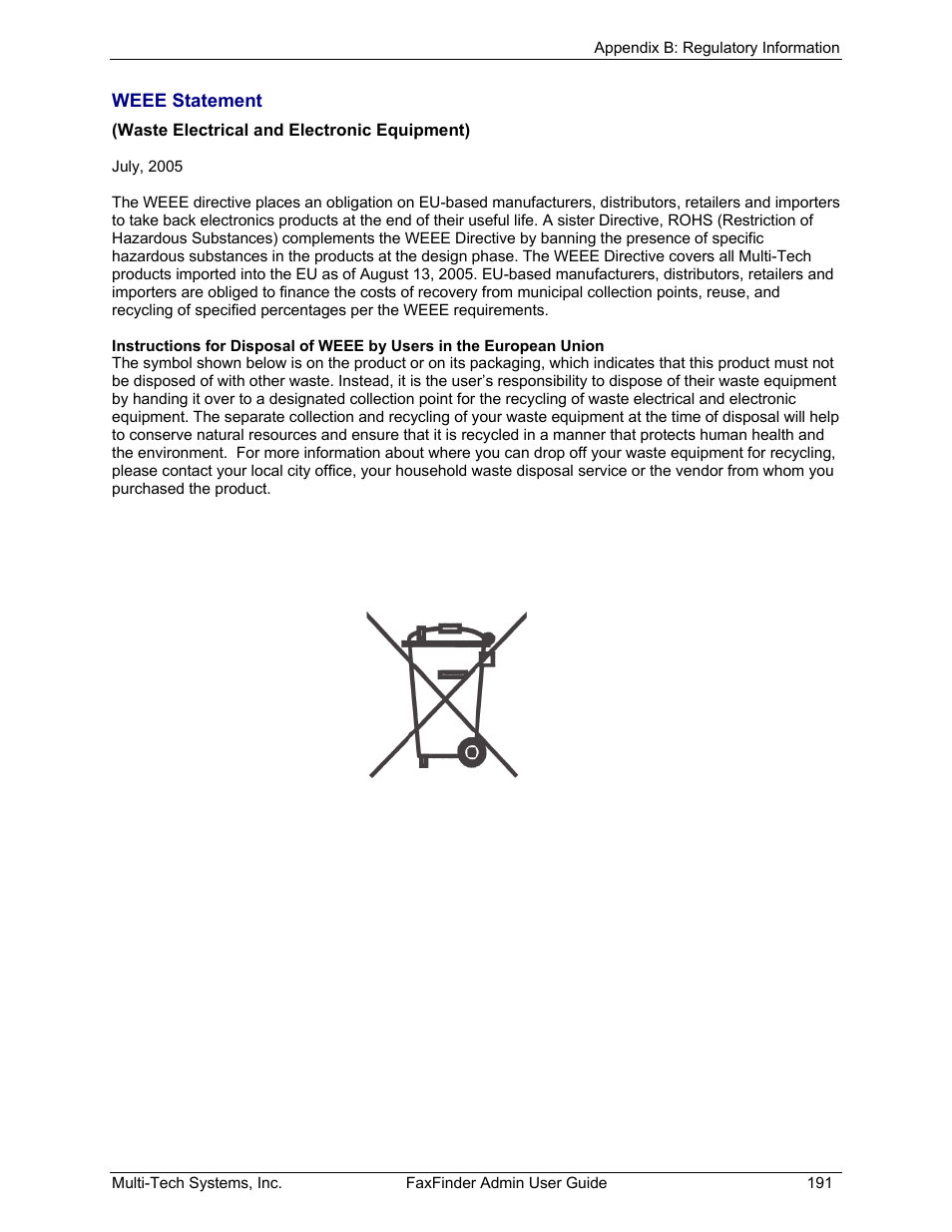 Multi-Tech Systems FAX FINDER FF220 User Manual | Page 191 / 205