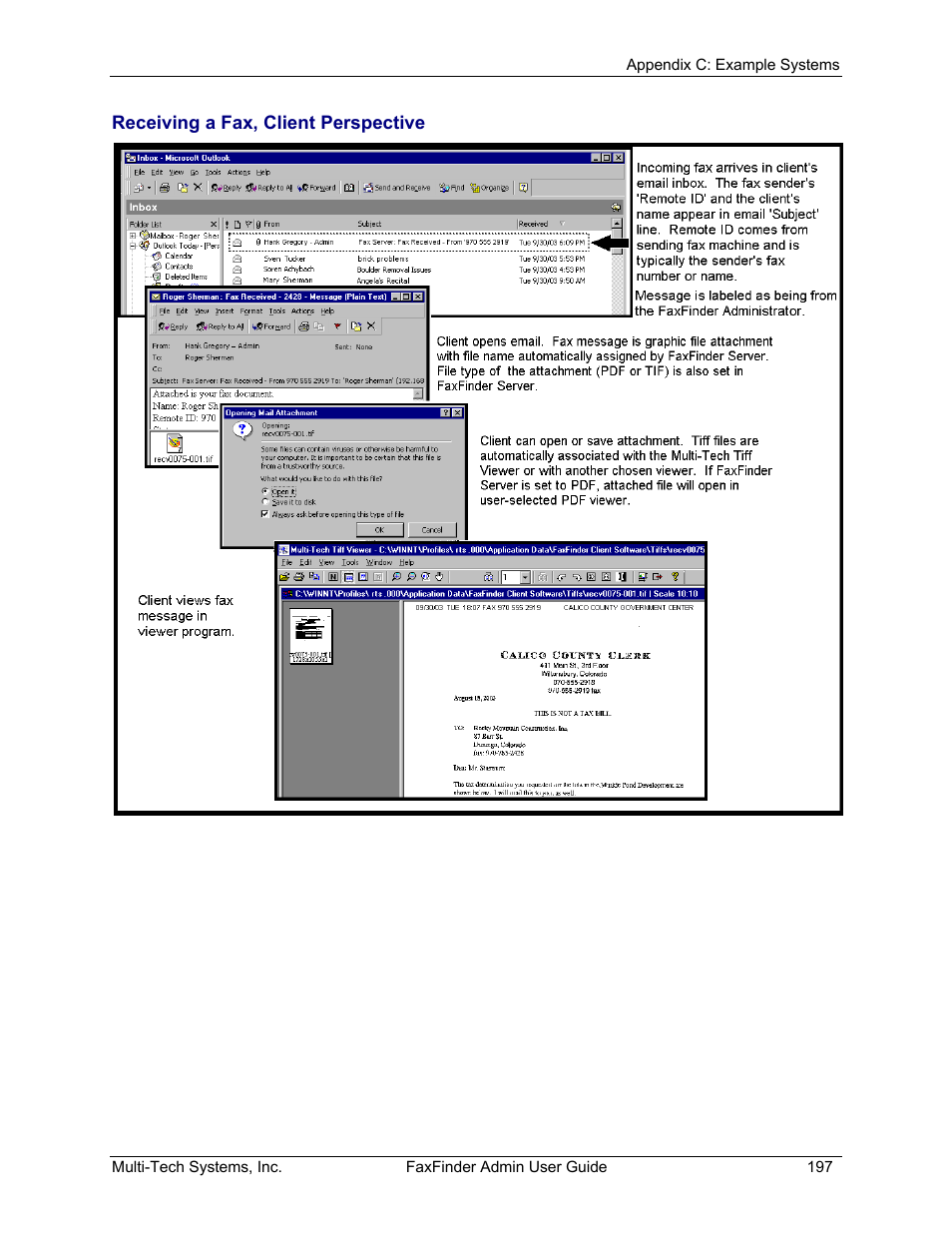 Multi-Tech Systems FAX FINDER FF220 User Manual | Page 197 / 205