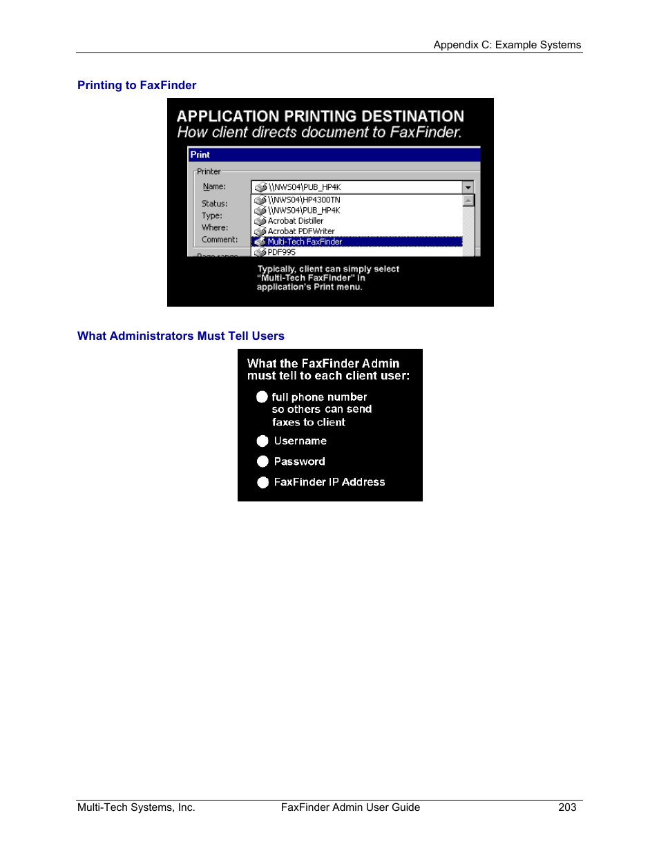 Multi-Tech Systems FAX FINDER FF220 User Manual | Page 203 / 205