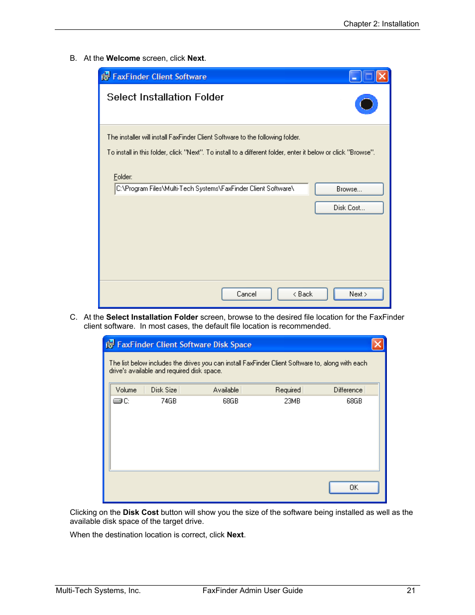Multi-Tech Systems FAX FINDER FF220 User Manual | Page 21 / 205