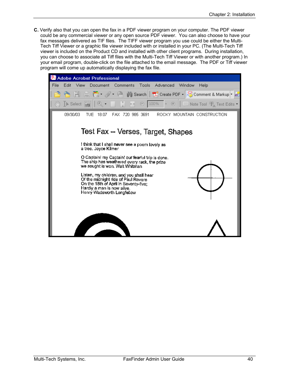 Multi-Tech Systems FAX FINDER FF220 User Manual | Page 40 / 205