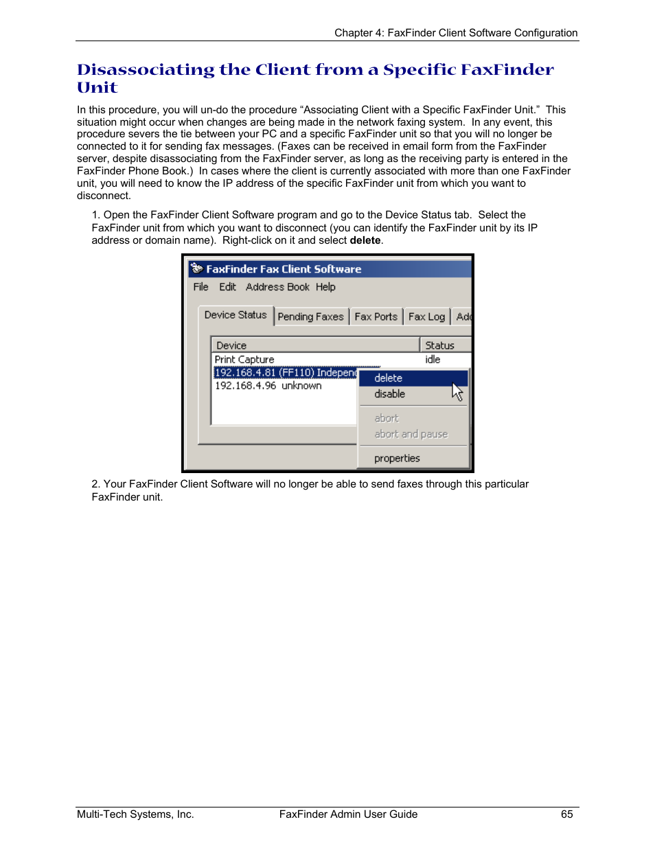 Multi-Tech Systems FAX FINDER FF220 User Manual | Page 65 / 205