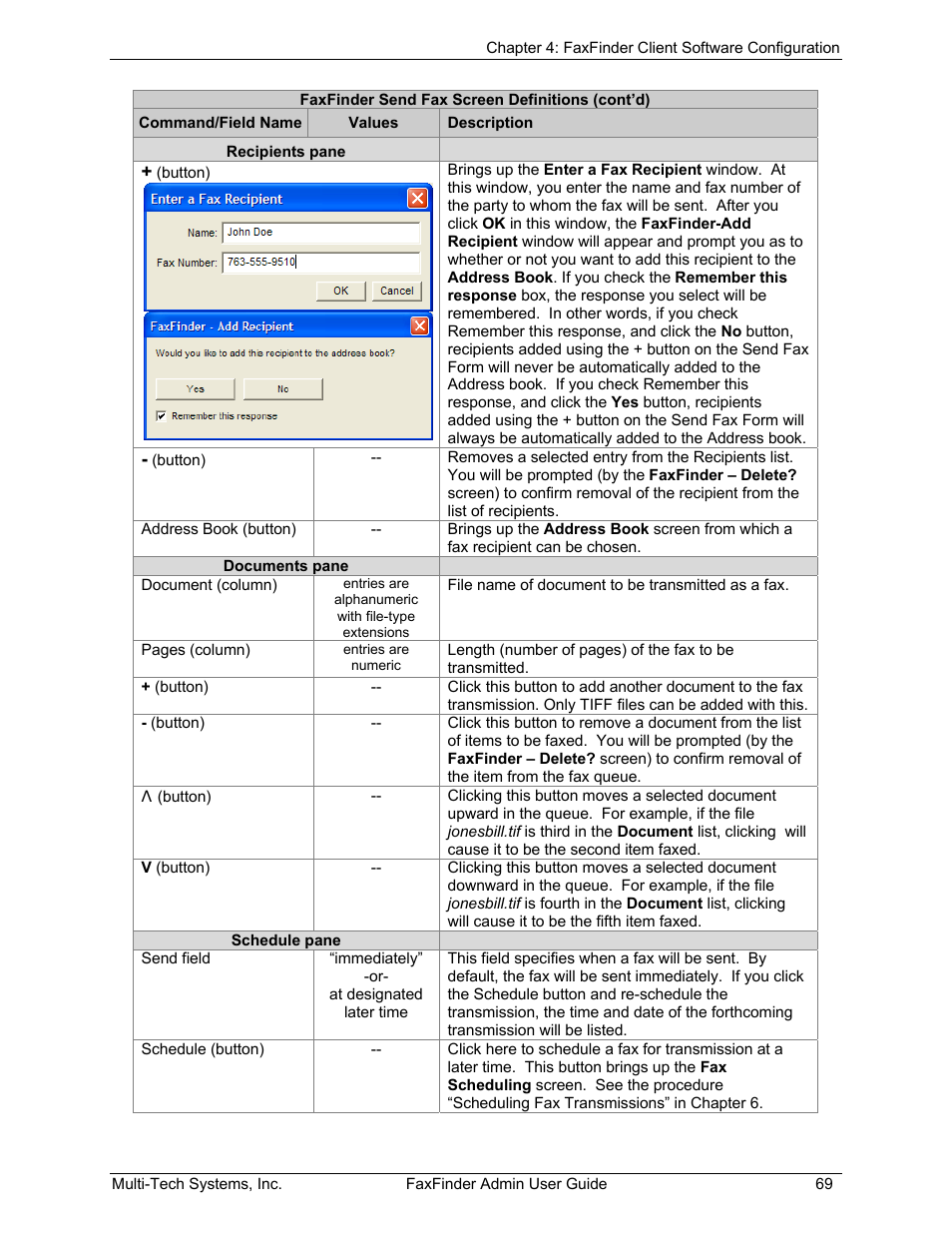 Multi-Tech Systems FAX FINDER FF220 User Manual | Page 69 / 205