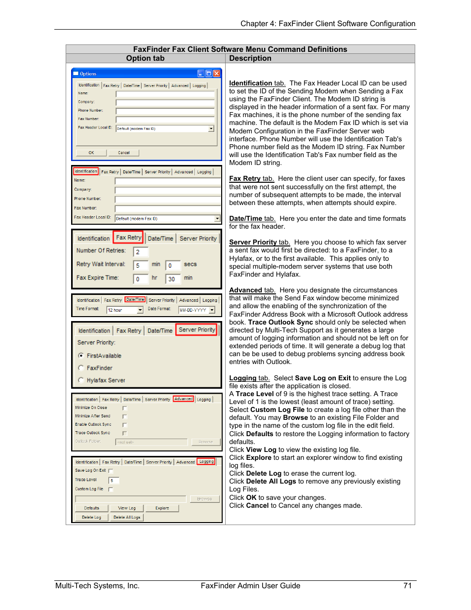 Multi-Tech Systems FAX FINDER FF220 User Manual | Page 71 / 205