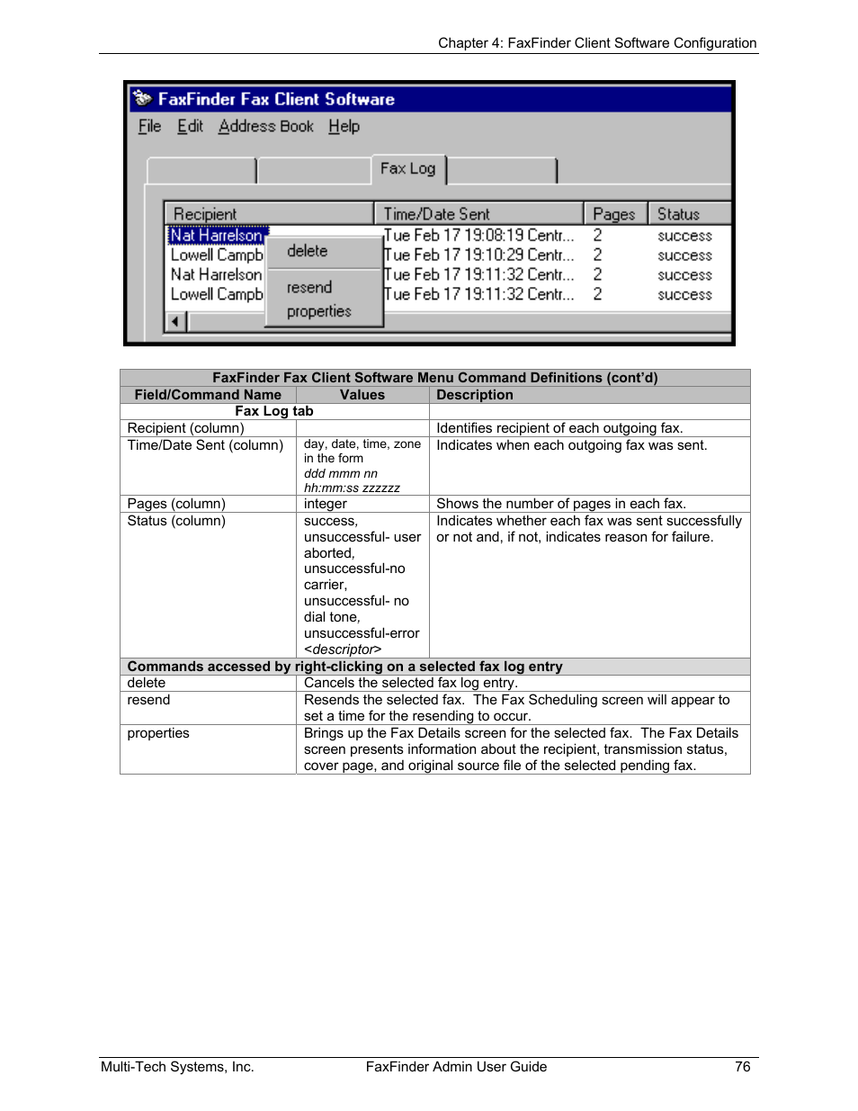 Multi-Tech Systems FAX FINDER FF220 User Manual | Page 76 / 205