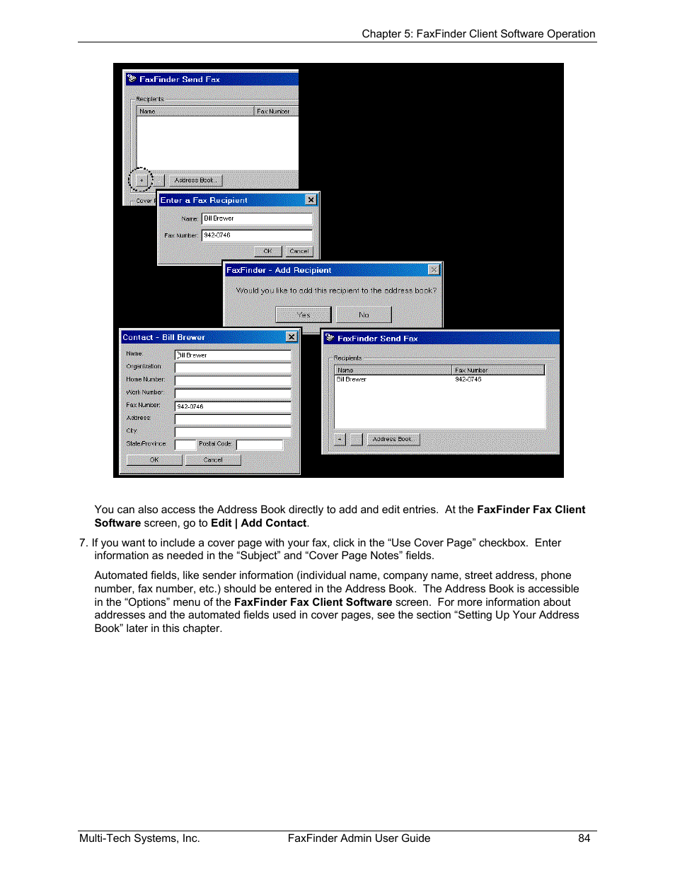 Multi-Tech Systems FAX FINDER FF220 User Manual | Page 84 / 205