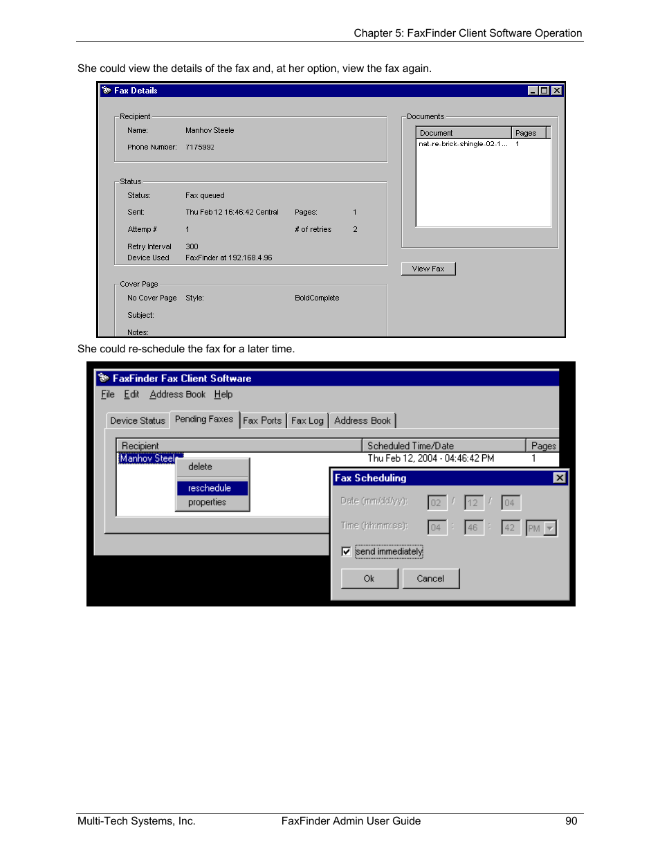 Multi-Tech Systems FAX FINDER FF220 User Manual | Page 90 / 205