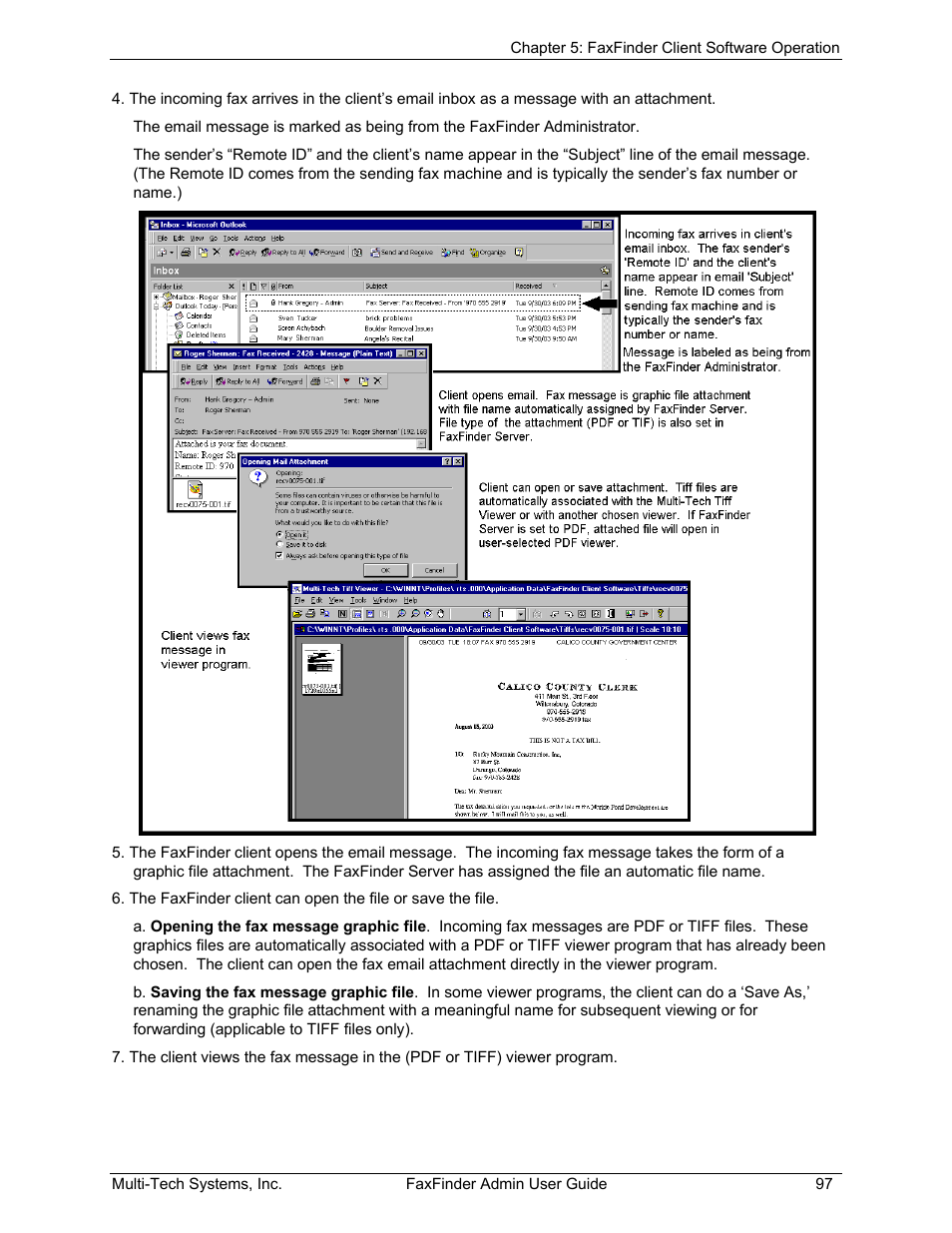 Multi-Tech Systems FAX FINDER FF220 User Manual | Page 97 / 205