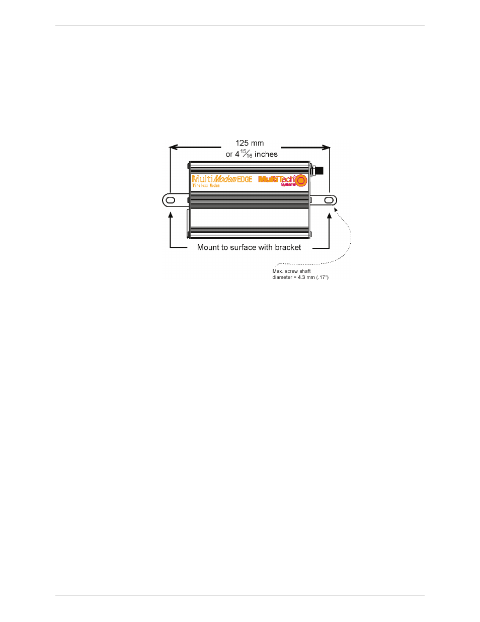 Attach the modem to a flat surface (optional) | Multi-Tech Systems MTCBA-E-U User Manual | Page 10 / 35