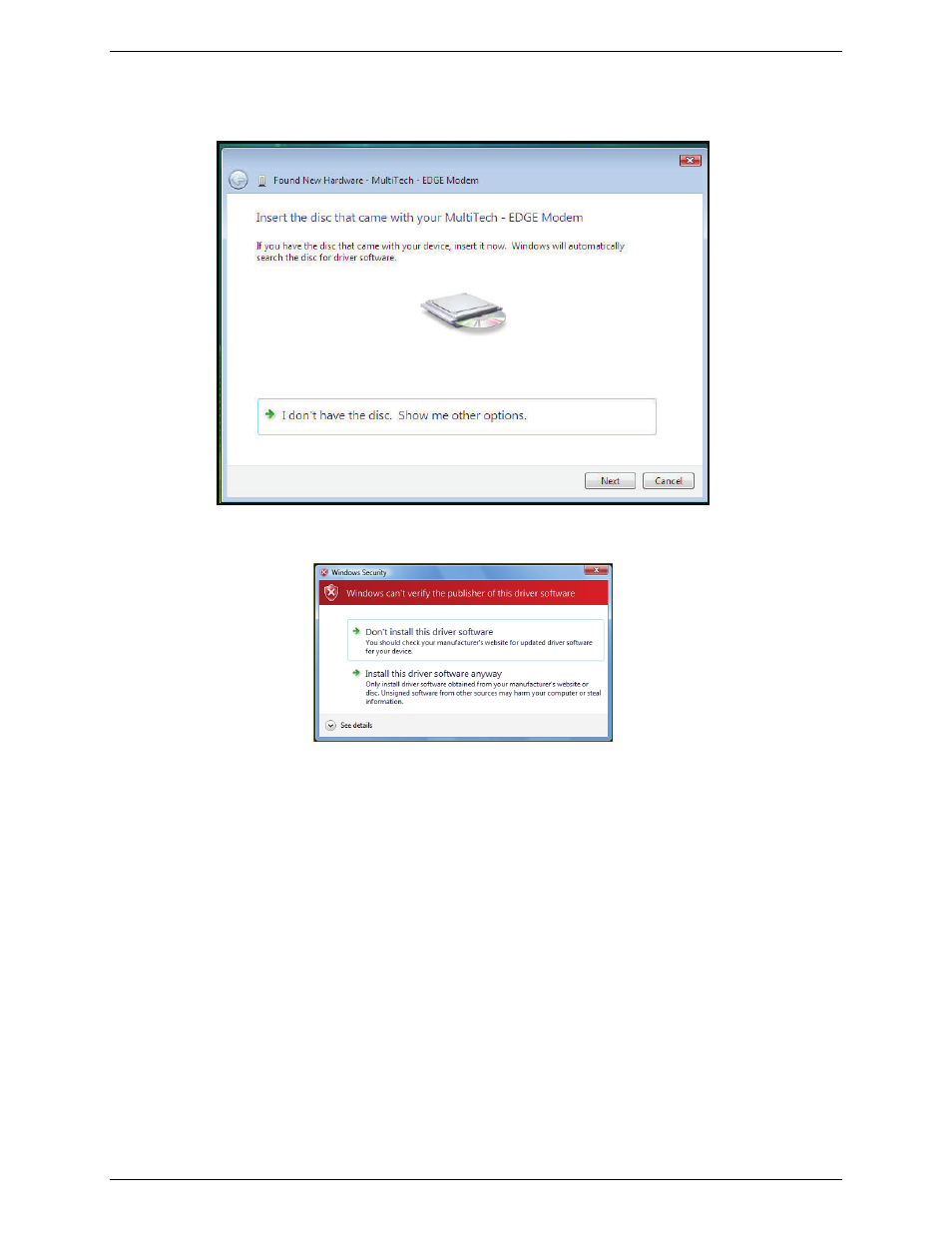 Installation of the modem | Multi-Tech Systems MTCBA-E-U User Manual | Page 15 / 35