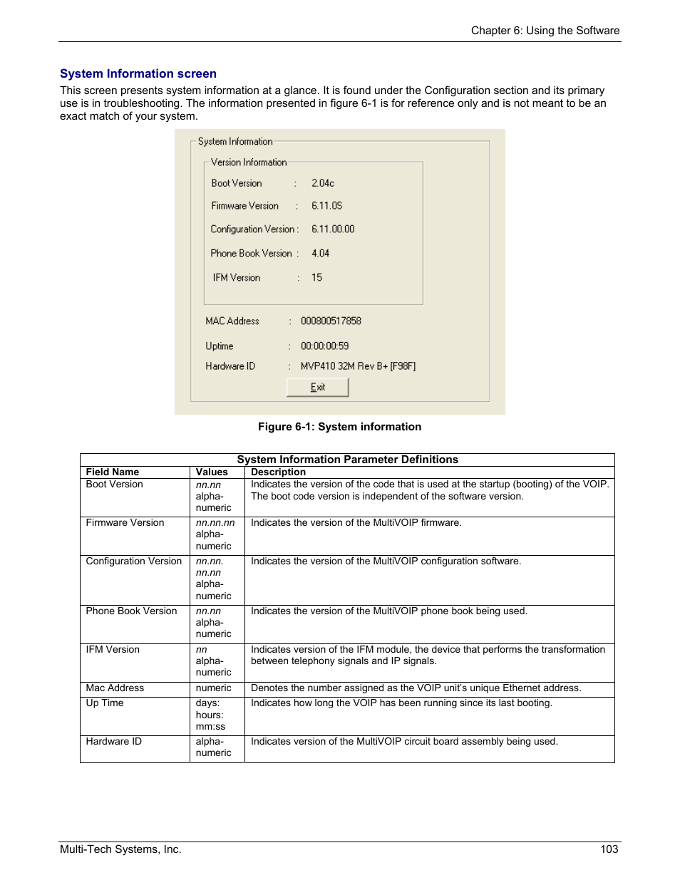 Multi-Tech Systems MULTIVOIP MVP210/410/810 User Manual | Page 103 / 144