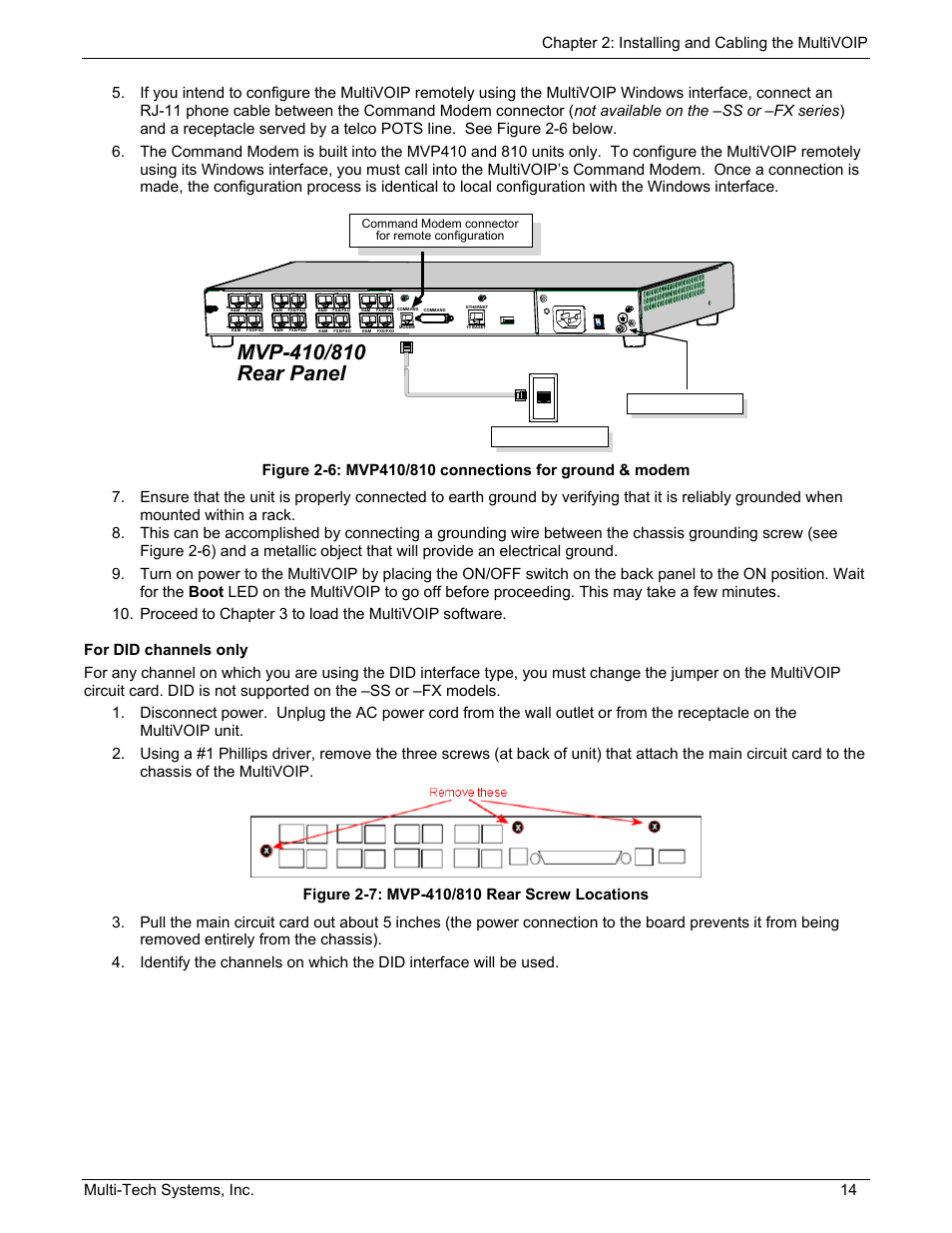Multi-Tech Systems MULTIVOIP MVP210/410/810 User Manual | Page 14 / 144