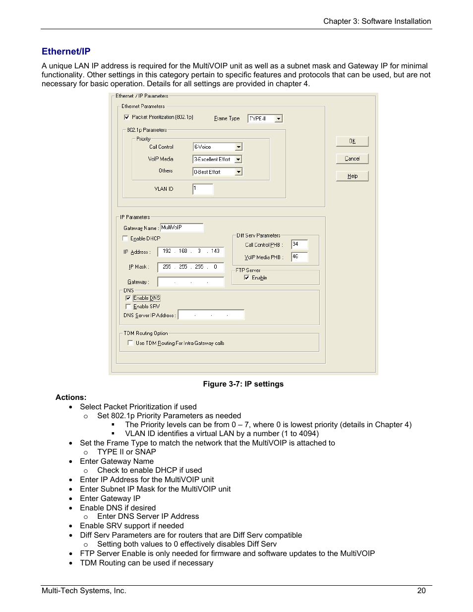 Ethernet/ip | Multi-Tech Systems MULTIVOIP MVP210/410/810 User Manual | Page 20 / 144