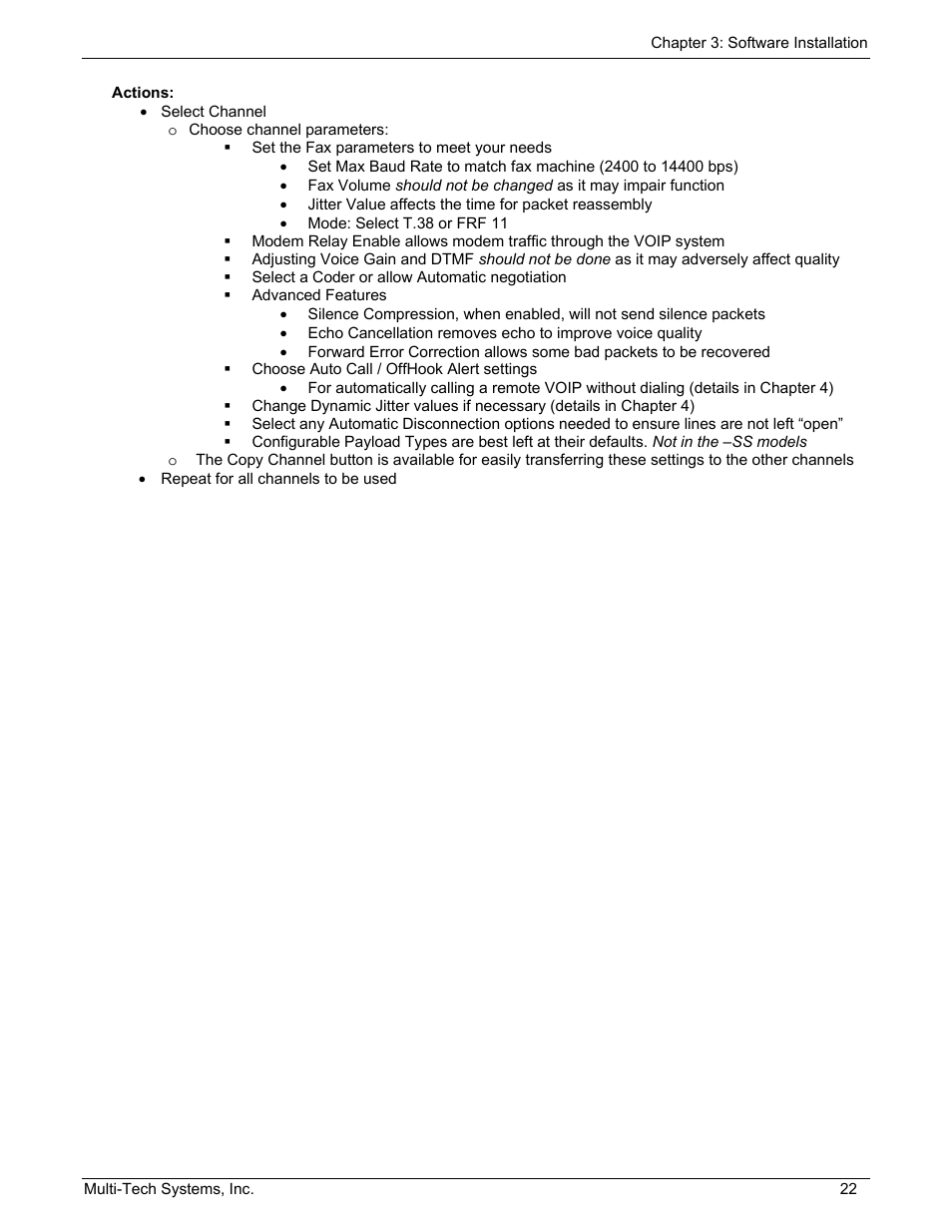 Multi-Tech Systems MULTIVOIP MVP210/410/810 User Manual | Page 22 / 144