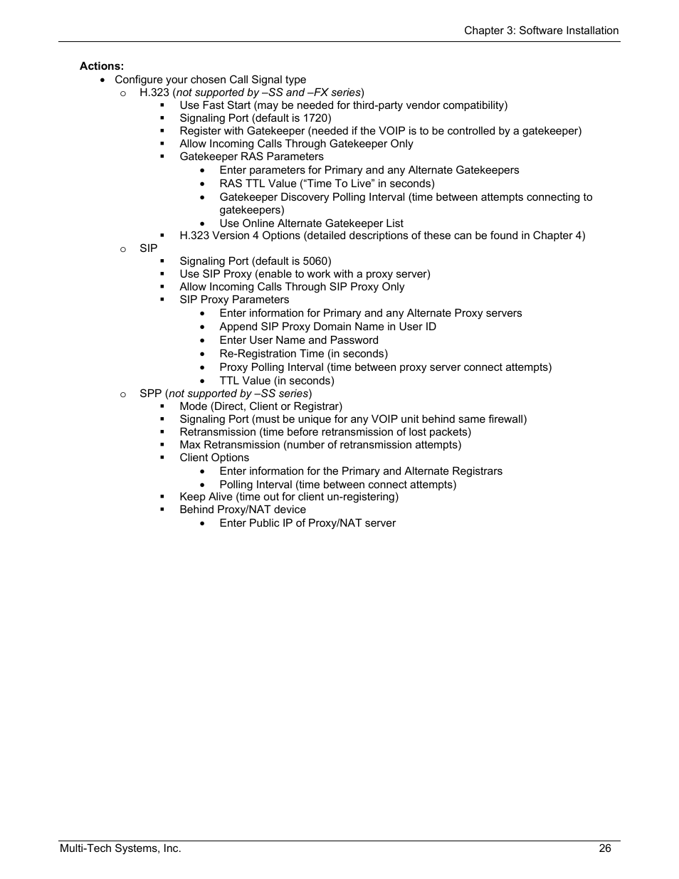 Multi-Tech Systems MULTIVOIP MVP210/410/810 User Manual | Page 26 / 144