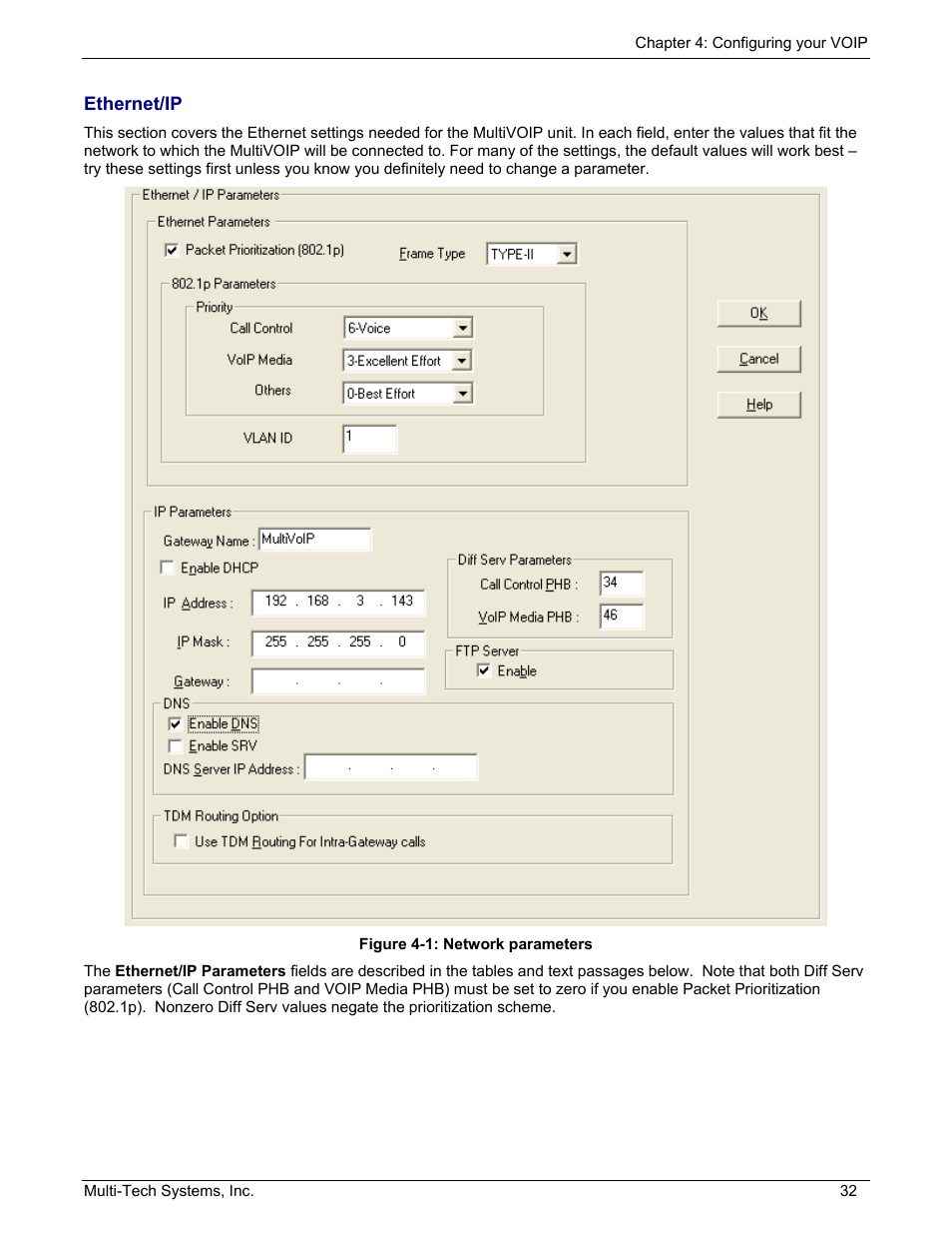 Ethernet/ip | Multi-Tech Systems MULTIVOIP MVP210/410/810 User Manual | Page 32 / 144