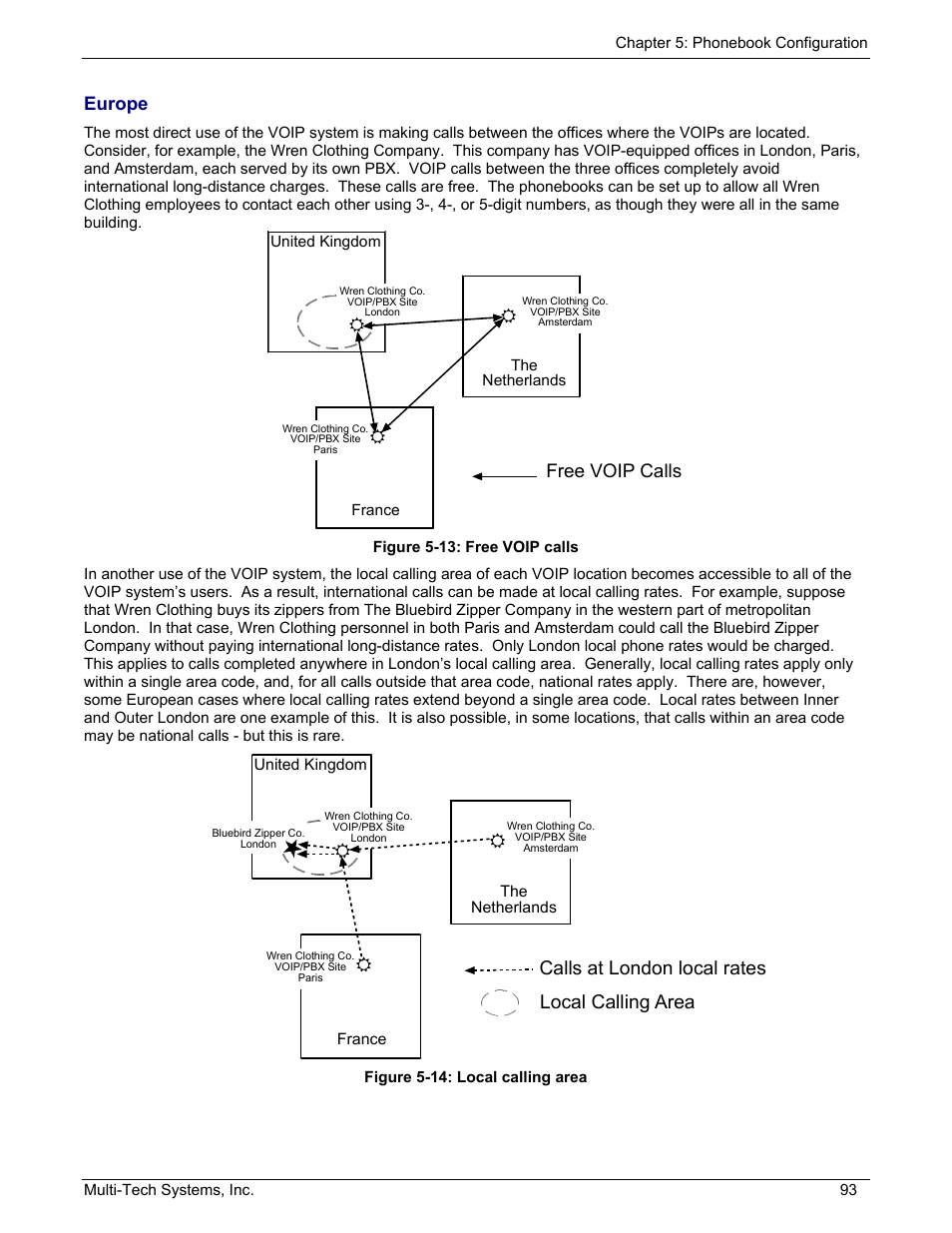 Europe, Calls at london local rates local calling area, Free voip calls | Multi-Tech Systems MULTIVOIP MVP210/410/810 User Manual | Page 93 / 144
