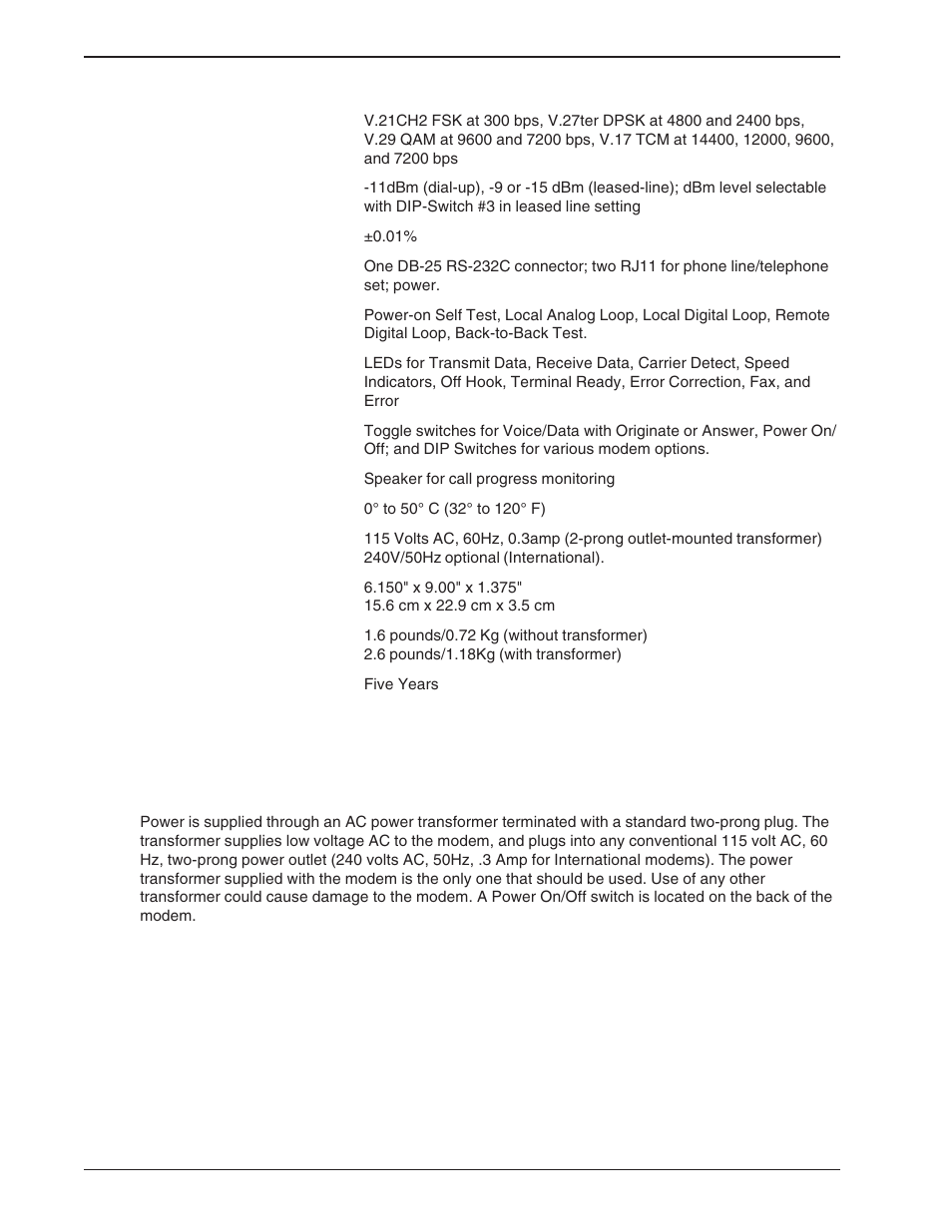 6 power, Power | Multi-Tech Systems BA-Series User Manual | Page 10 / 109