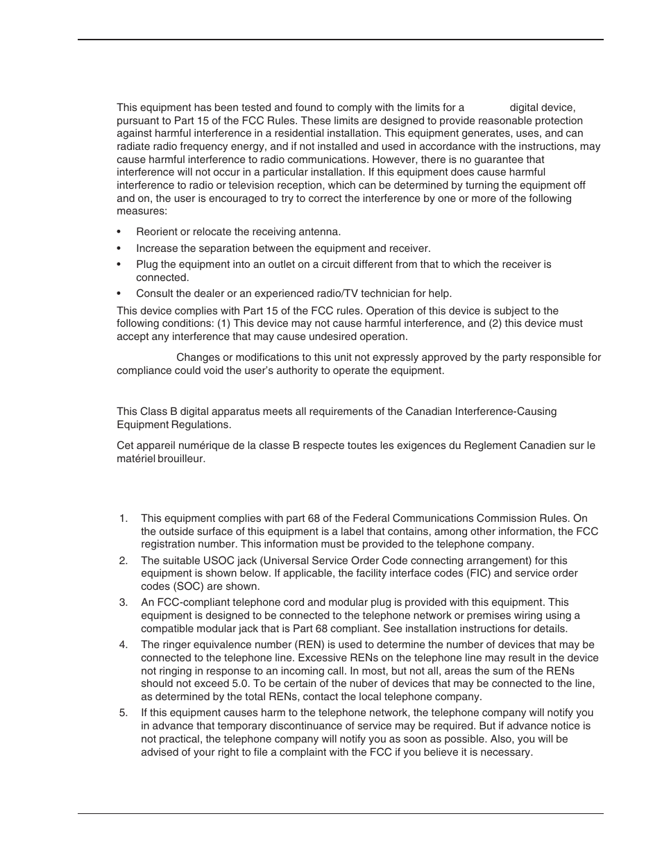 Appendix f - regulatory information, Appendix f - regulatory information fcc part 15, Fcc part 68 telecom | Multi-Tech Systems BA-Series User Manual | Page 103 / 109