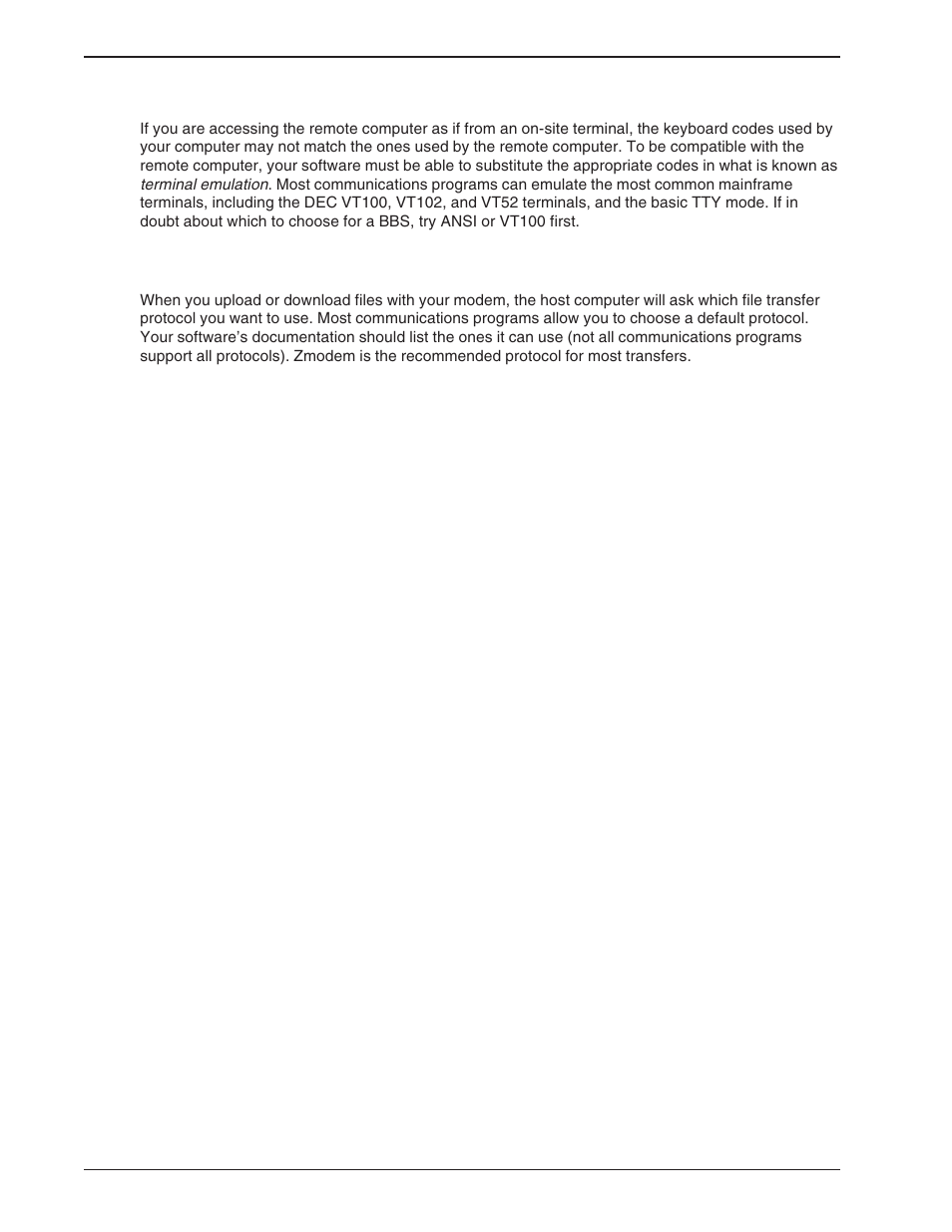 2 terminal emulation, 3 file transfer protocols, Terminal emulation | File transfer protocols | Multi-Tech Systems BA-Series User Manual | Page 20 / 109