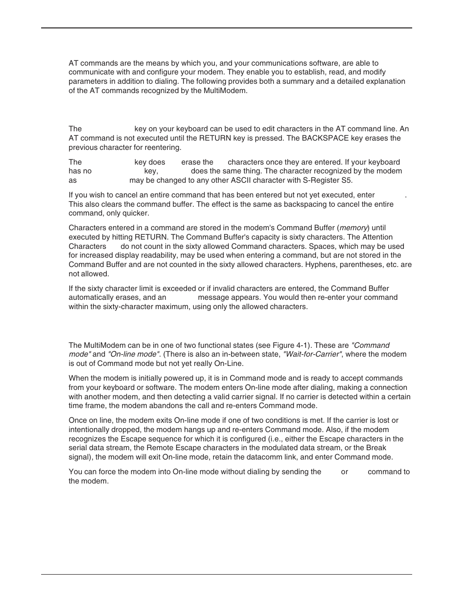 1 introduction, 1 at command editing, 2 functional modes | Introduction, At command editing, Functional modes | Multi-Tech Systems BA-Series User Manual | Page 22 / 109