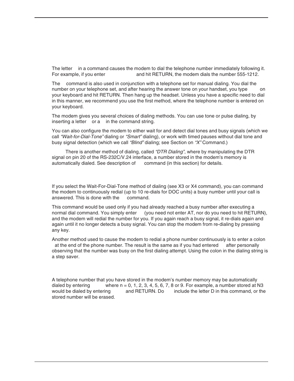 4 dialing commands, 1 dialing action commands, Dialing commands | Dialing action commands, 4 dialing commands 4.4.1 dialing action commands | Multi-Tech Systems BA-Series User Manual | Page 27 / 109