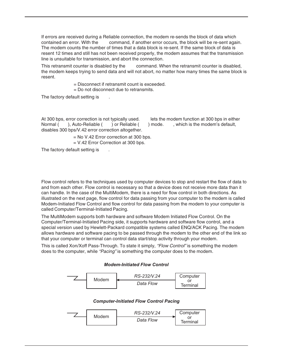 9 flow control commands, Flow control commands | Multi-Tech Systems BA-Series User Manual | Page 40 / 109