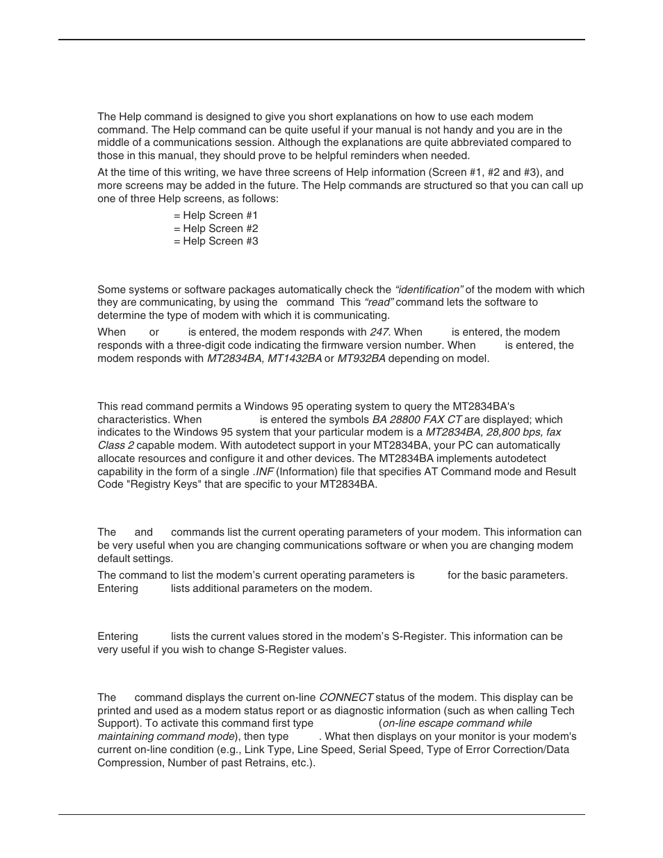 12 immediate action commands | Multi-Tech Systems BA-Series User Manual | Page 46 / 109
