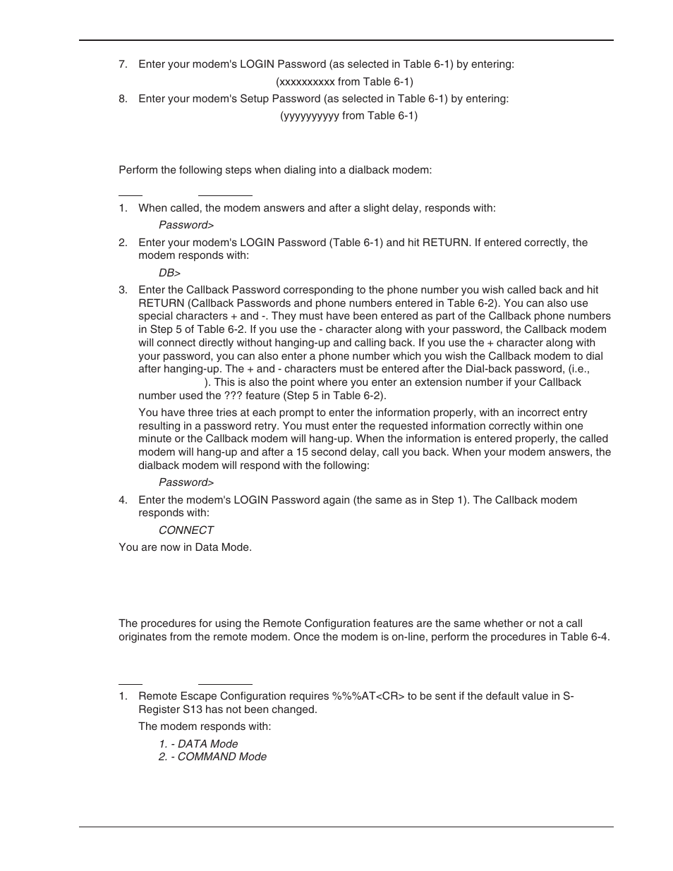 2 remote configuration procedures, Remote configuration procedures | Multi-Tech Systems BA-Series User Manual | Page 61 / 109