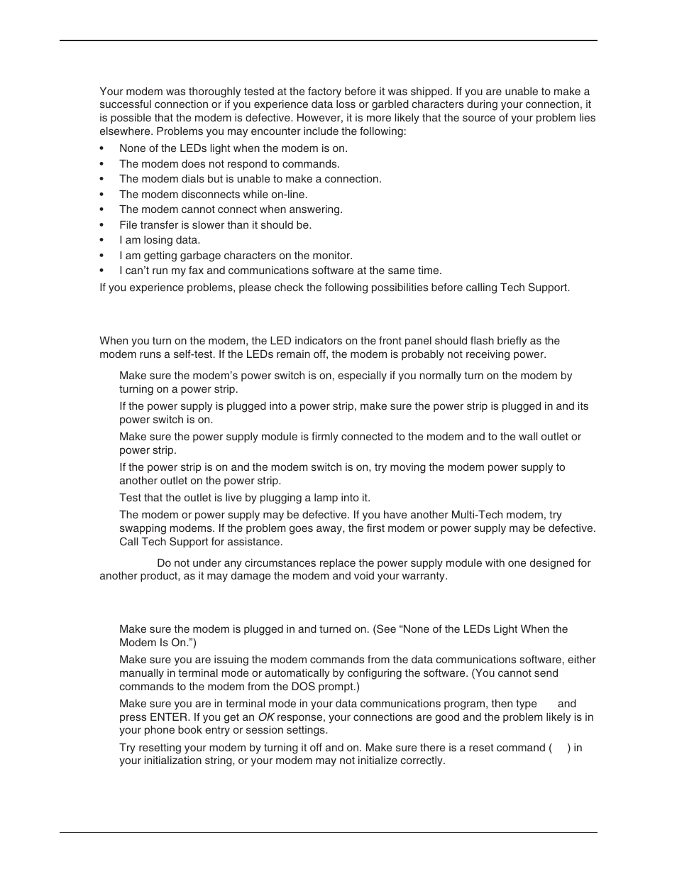 Appendix b - troubleshooting | Multi-Tech Systems BA-Series User Manual | Page 82 / 109