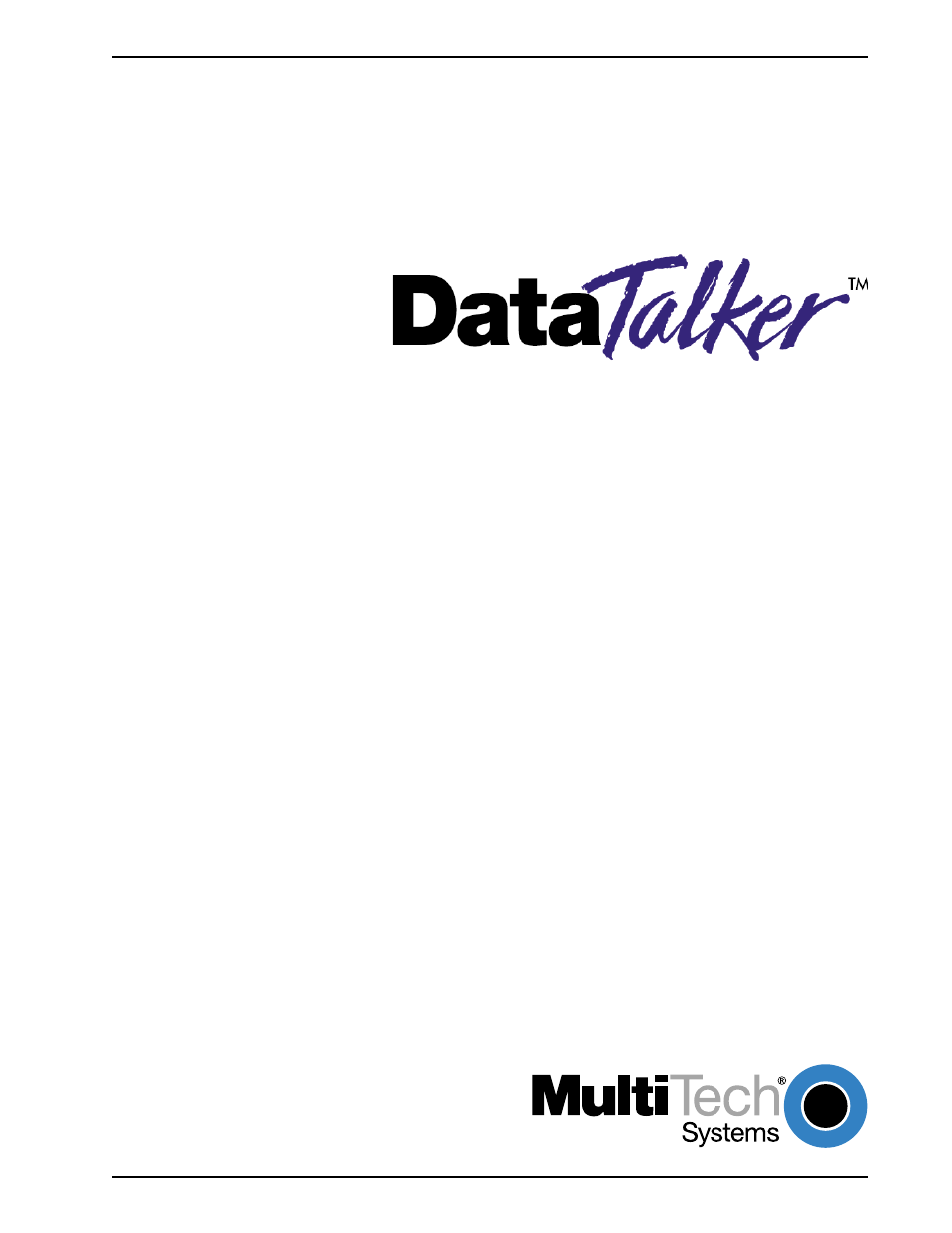 Multi-Tech Systems DataTalker DT101/xx User Manual | 154 pages