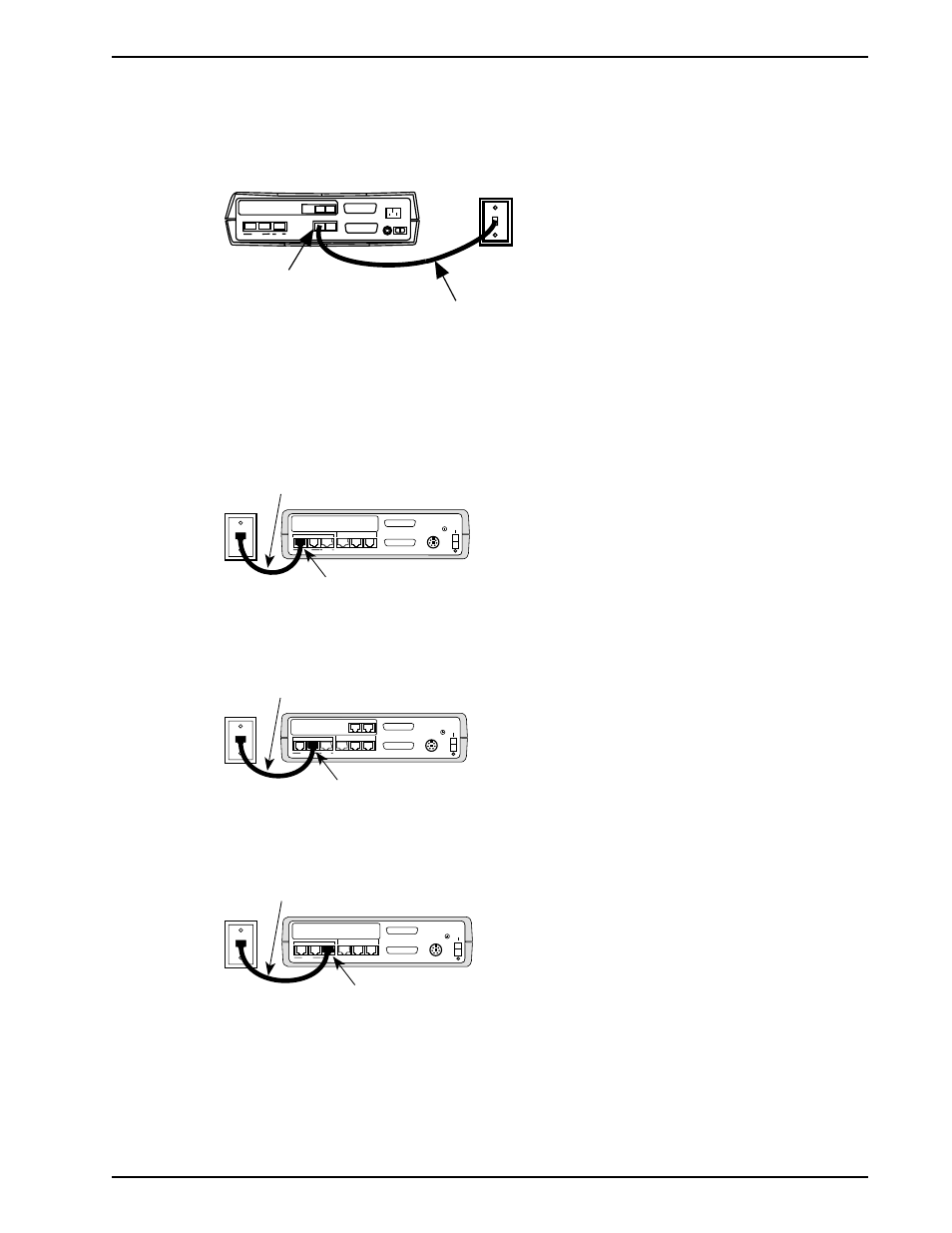 Table 6-1. main office installation, 83 chapter 6 - menus, Mmh2834 modem leased line | Digital dsu, Rj11 phone cable voice/fax channel 1 fxo connector, Internal modem dial-up connector rj-11 phone cable, Internal modem leased connector rj-11 phone cable, Internal dsu/ta digital connector rj-48 cable | Multi-Tech Systems DataTalker DT101/xx User Manual | Page 83 / 154