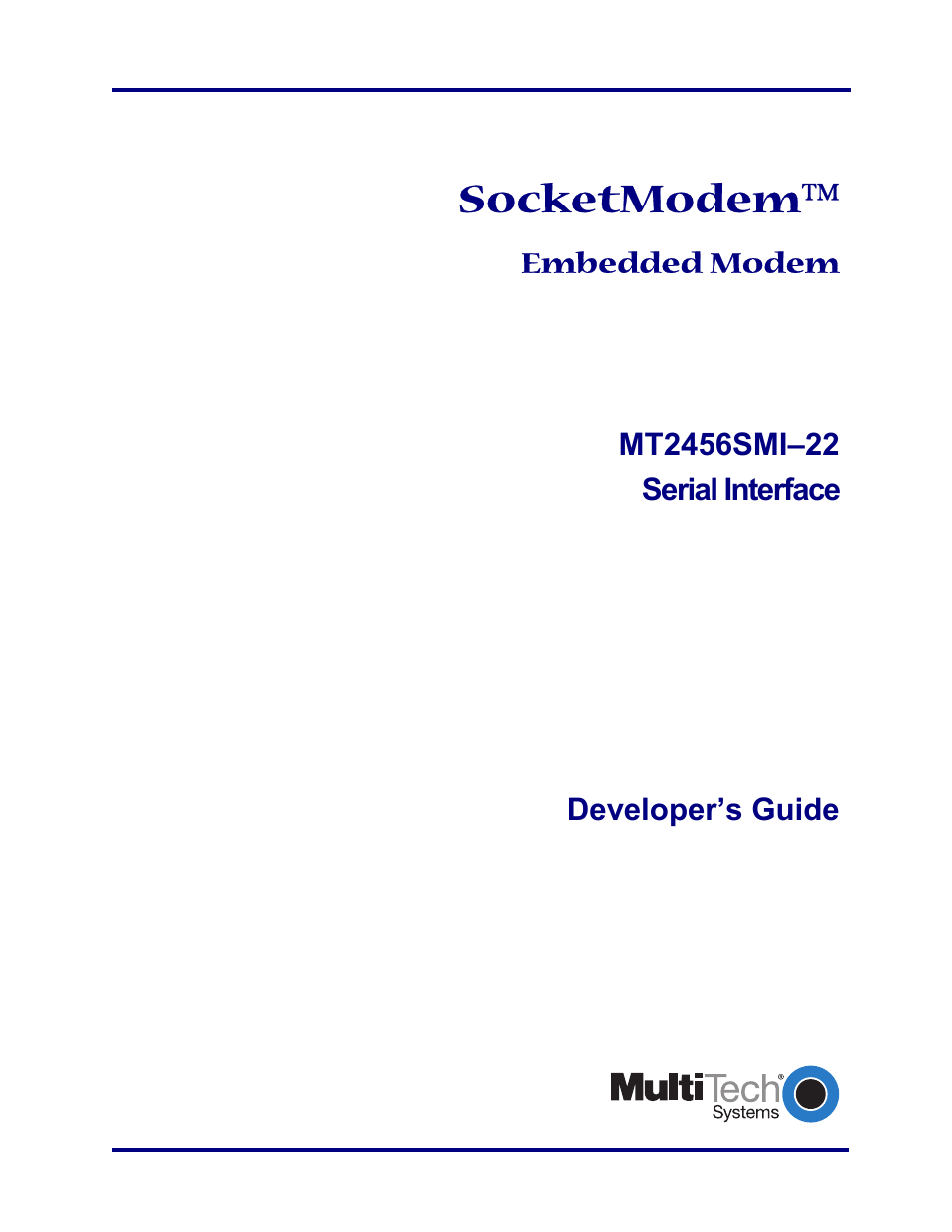 Multi-Tech Systems MT2456SMI22 User Manual | 58 pages