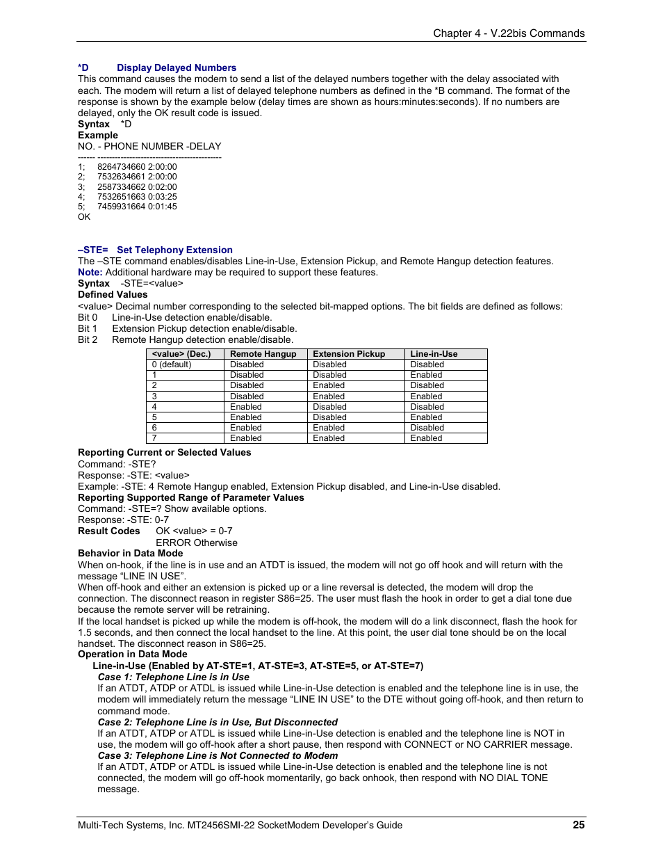 Multi-Tech Systems MT2456SMI22 User Manual | Page 25 / 58