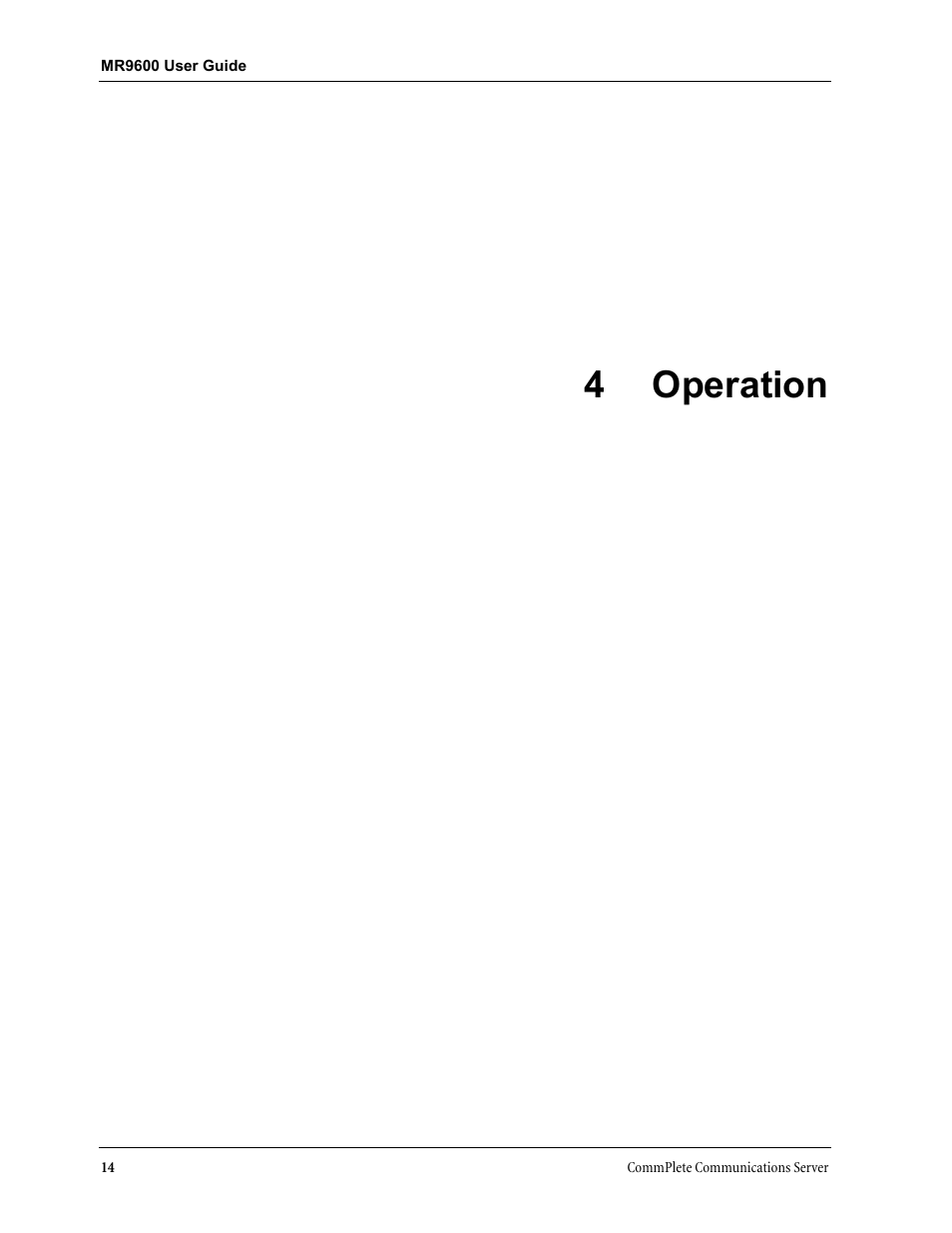 4 operation | Multi-Tech Systems MR9600 User Manual | Page 22 / 86