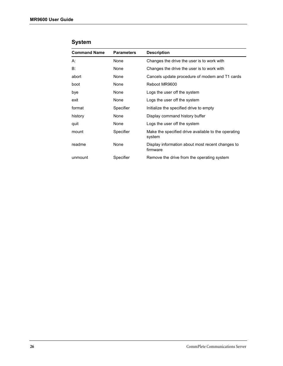 System | Multi-Tech Systems MR9600 User Manual | Page 34 / 86