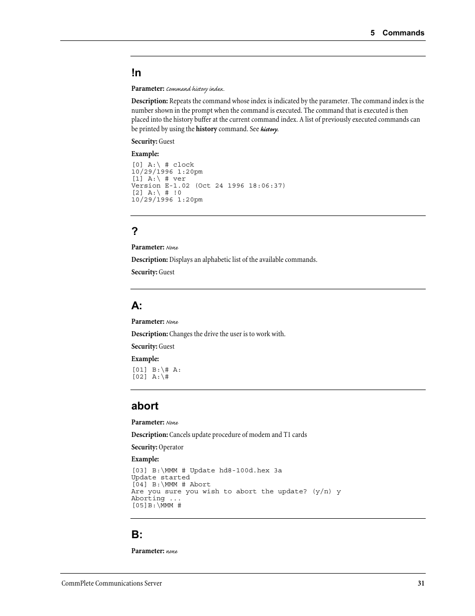 Abort | Multi-Tech Systems MR9600 User Manual | Page 39 / 86