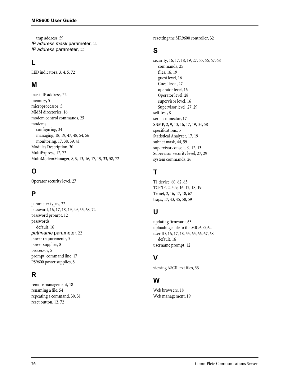 Multi-Tech Systems MR9600 User Manual | Page 84 / 86